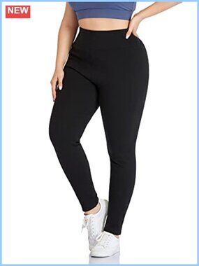 Plus Size High Waist Fleece Lined Thermal Winter Leggings Slim Fit